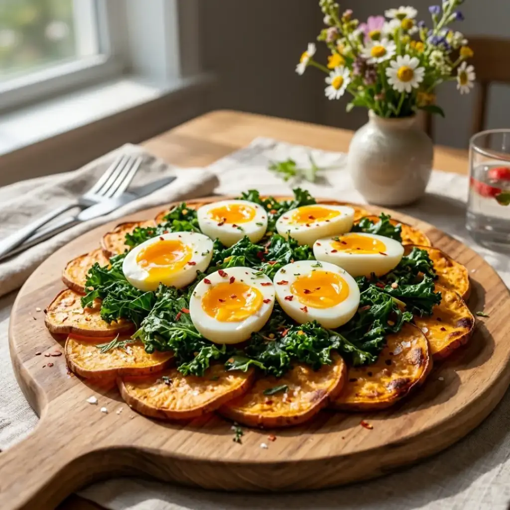 Sweet Potato Crust Breakfast Pizza