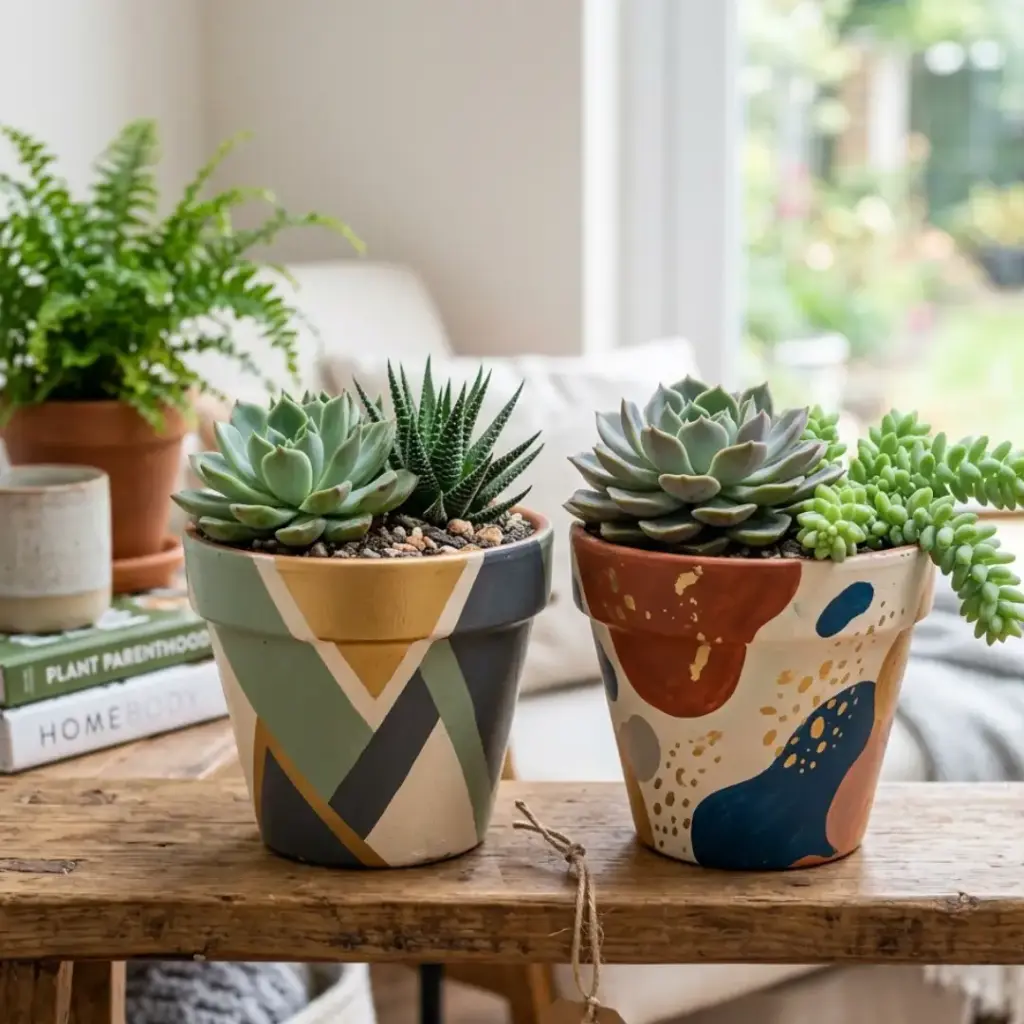 Hand-Painted Terracotta Planters