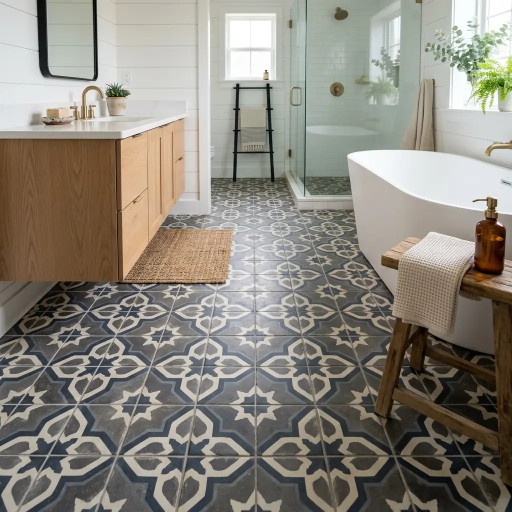 Patterned Cement Floor Tiles