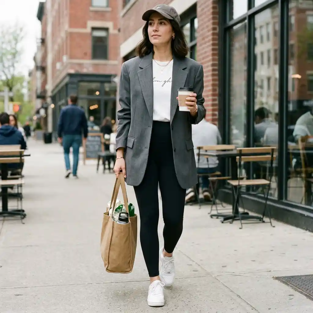 Oversized Blazer and Leggings