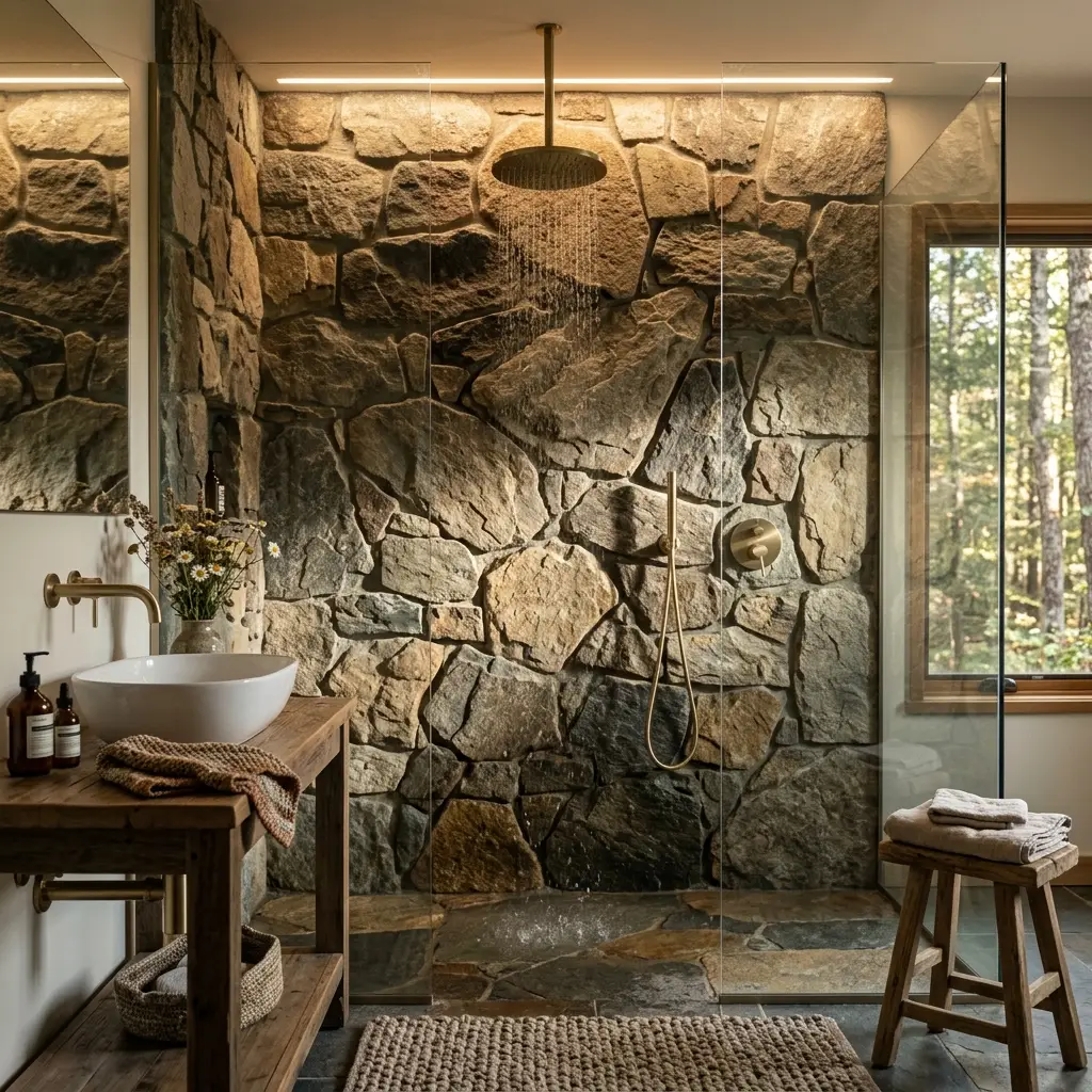 Exposed Stone Feature Walls