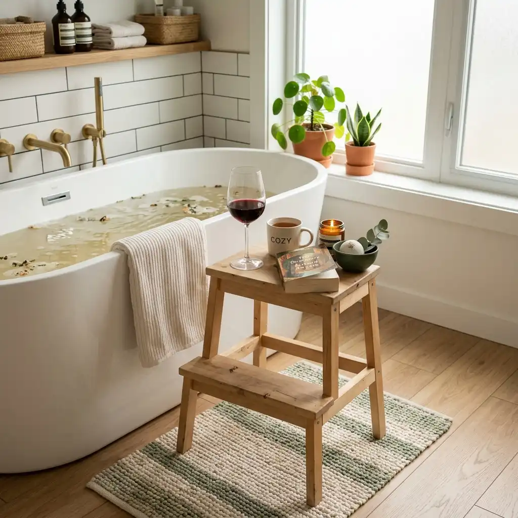 Stool as a Side Table