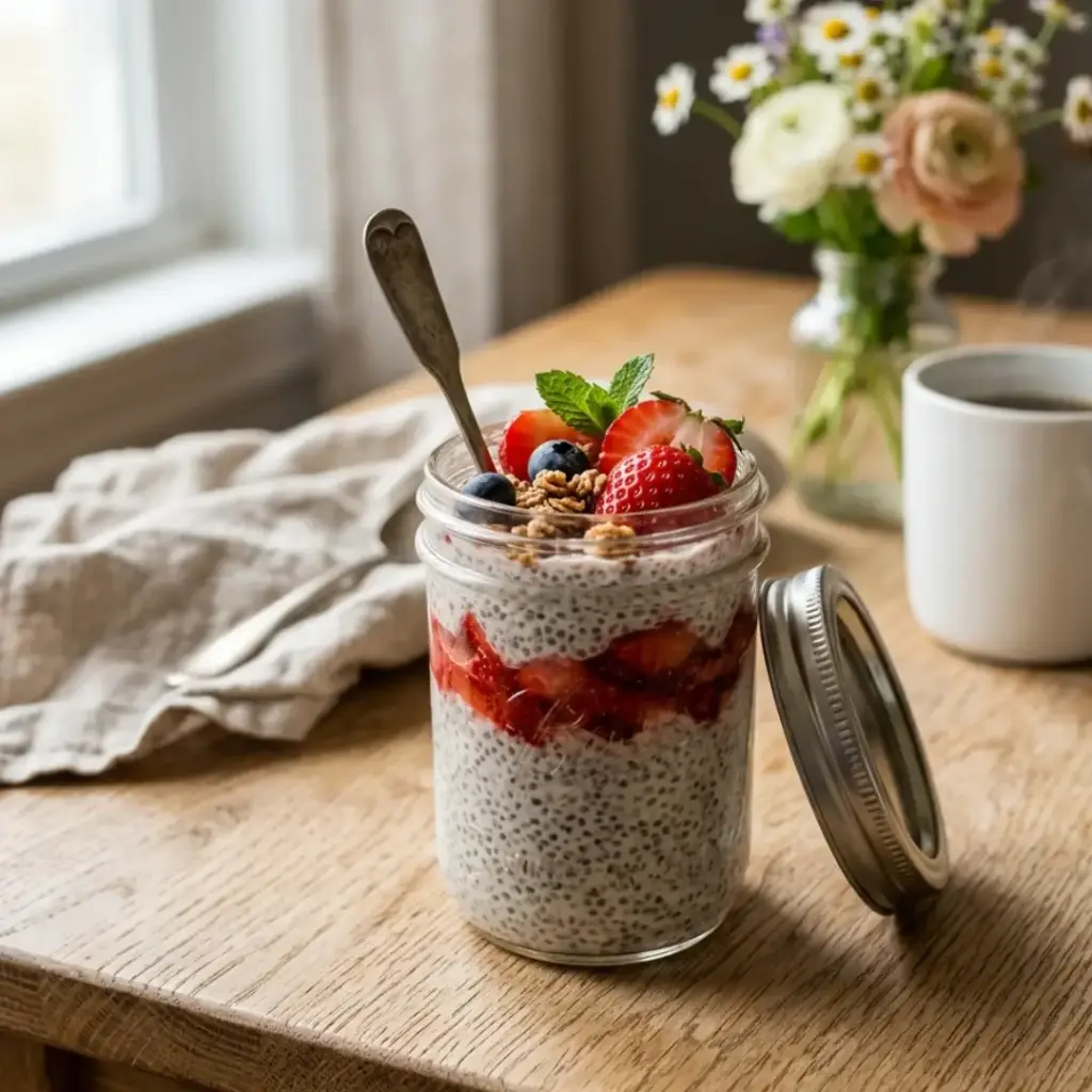 Strawberry Chia Seed Pudding