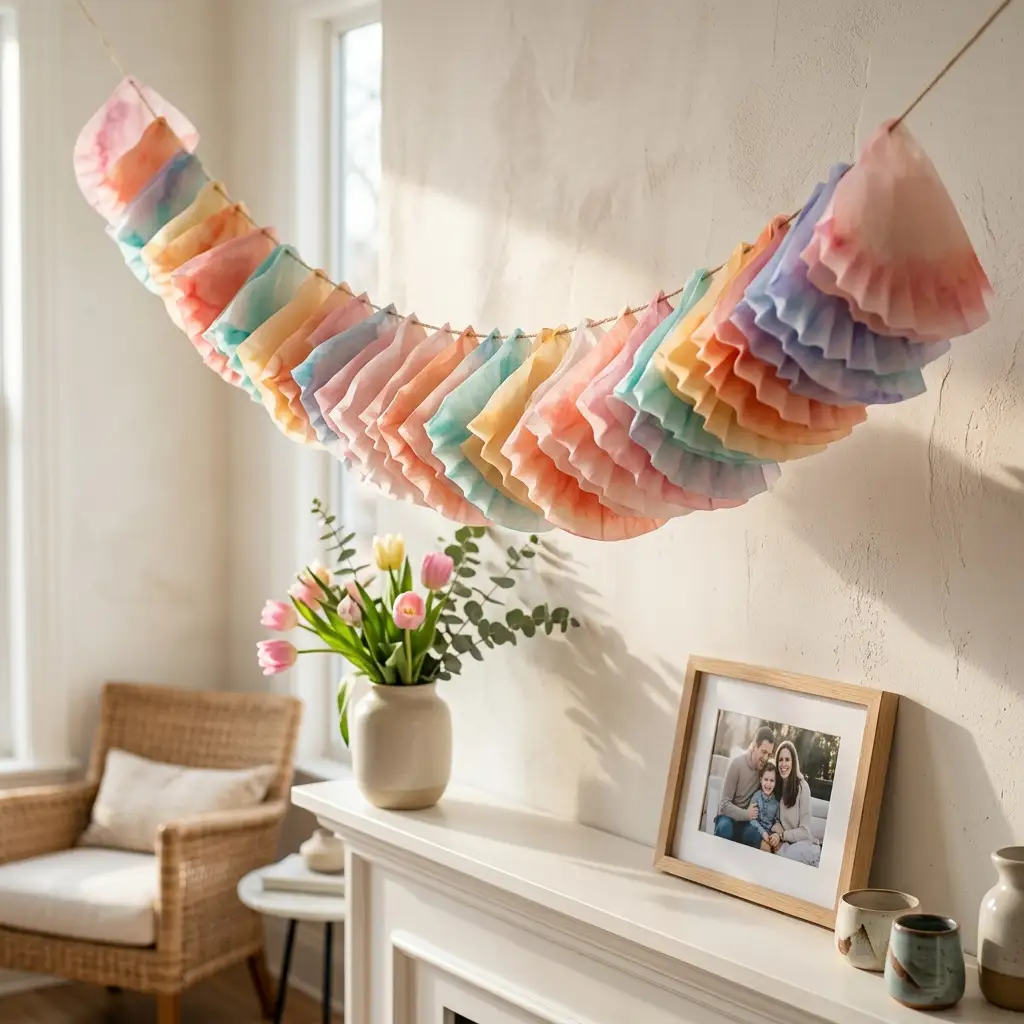 Watercolor Coffee Filter Garland