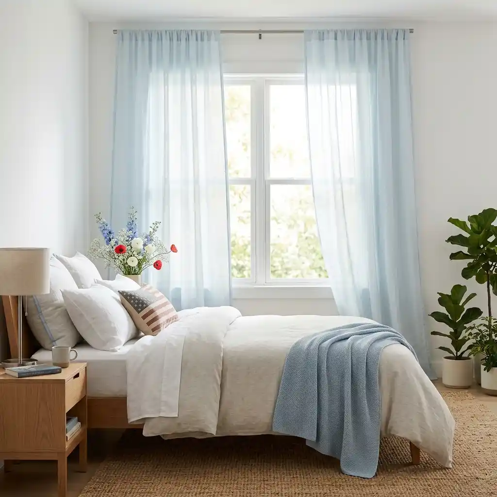 Swap Heavy Drapes for Breezy Linens