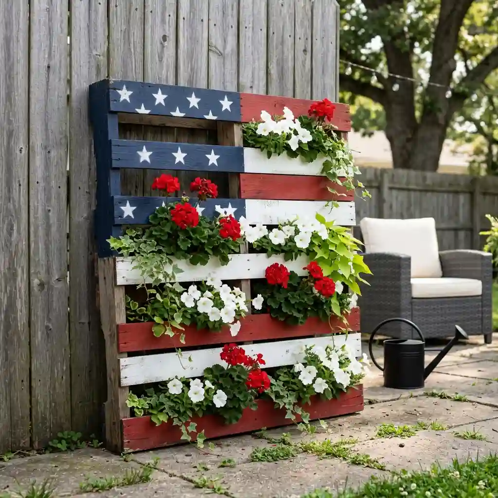 Patriotic Pallet Planter
