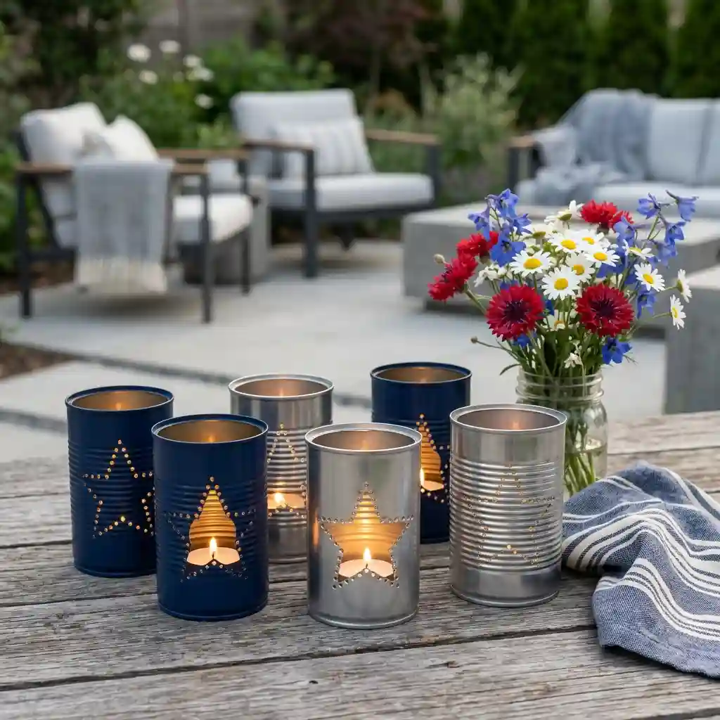 Recycled Tin Can Lanterns