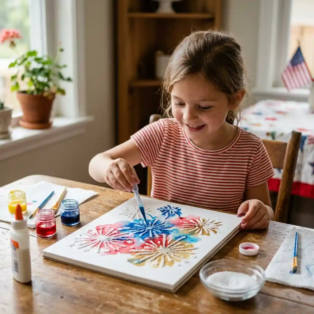Firework Salt Painting