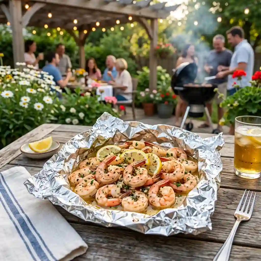 Foil-Pack Garlic Shrimp
