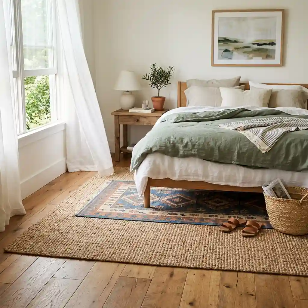 Swap Heavy Rugs for Natural Jute