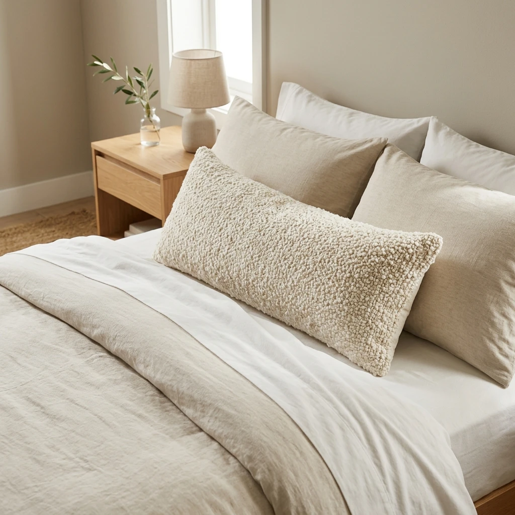 Textured Bouclé Lumbar Pillow