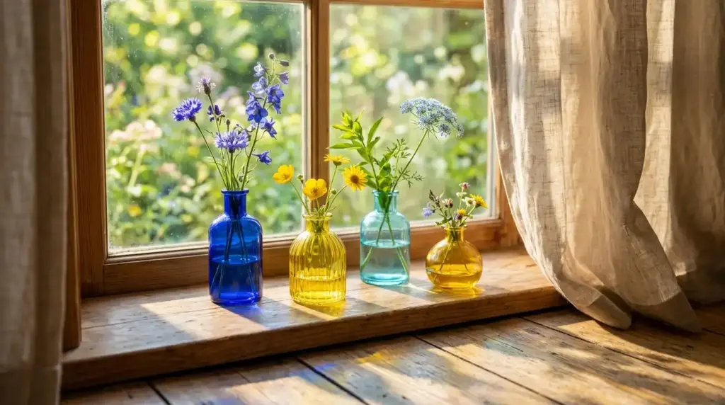 Colorful Glass Bud Vases