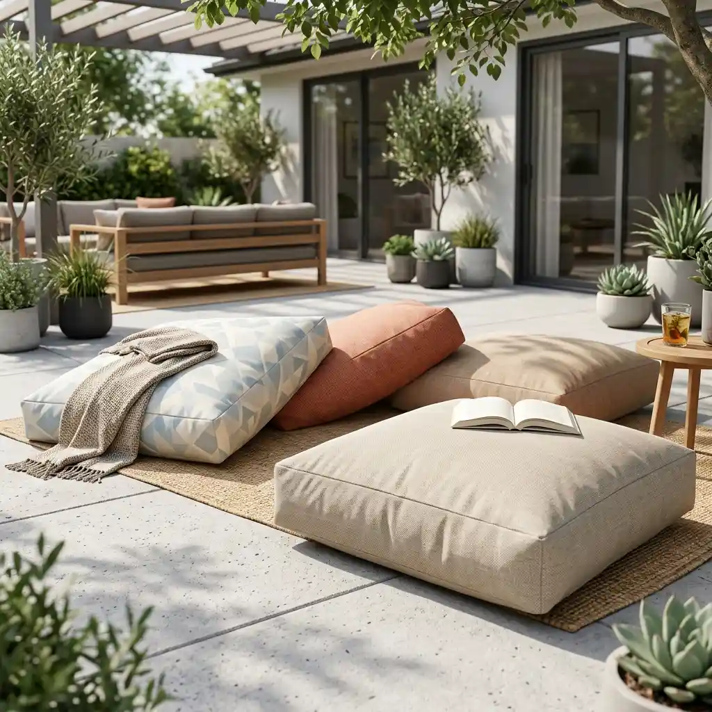 No-Sew Outdoor Floor Cushions