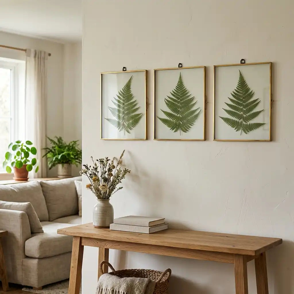 Pressed Fern Frame Art