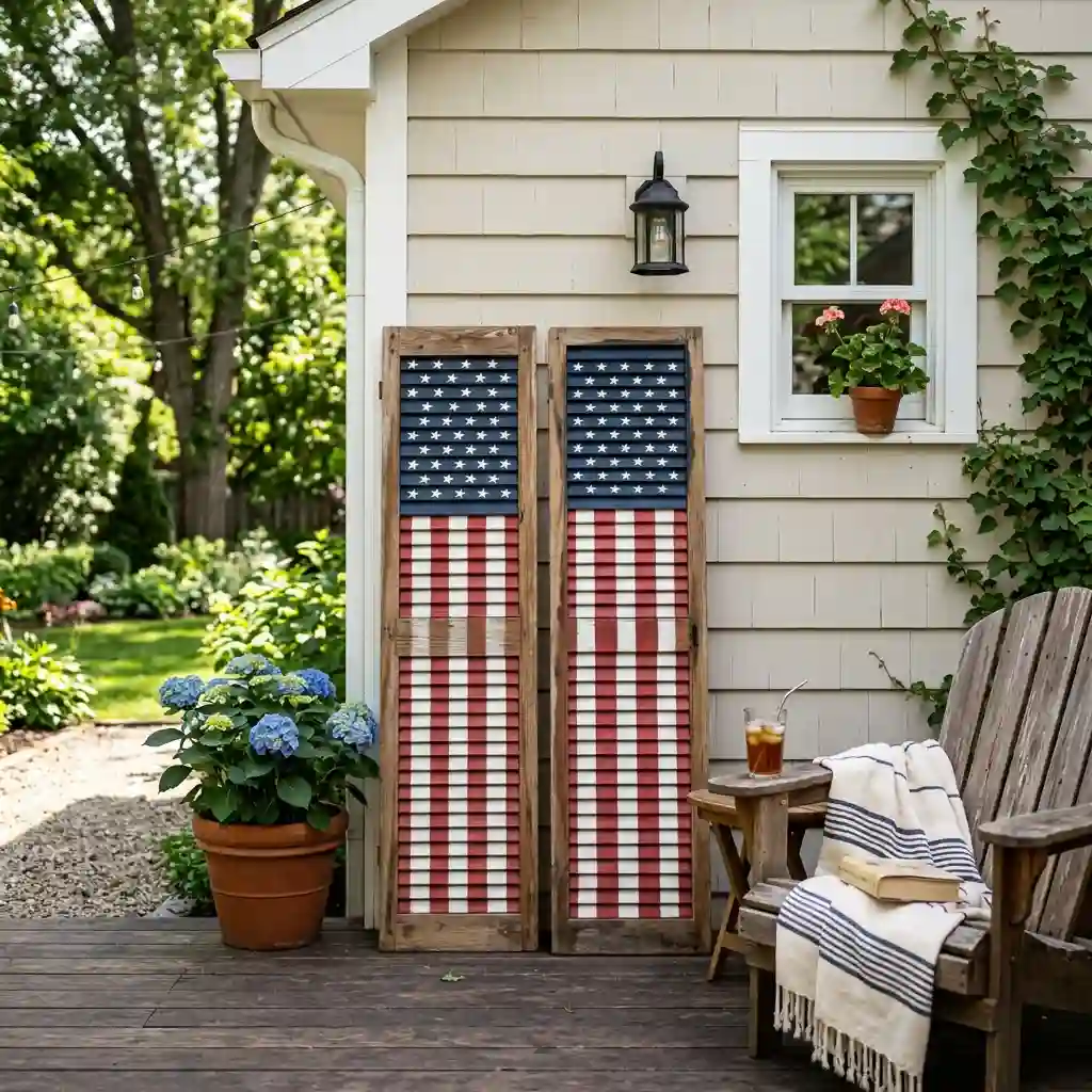 Flag Patterned Shutters