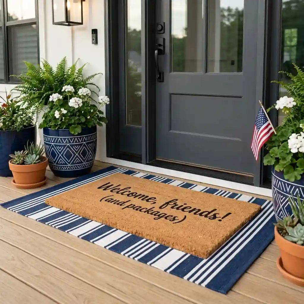 Layered Doormats for Extra Texture