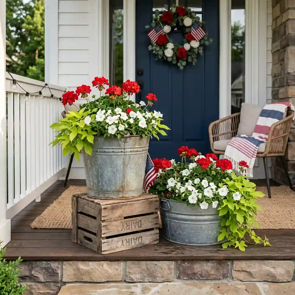 Oversized Galvanized Planters