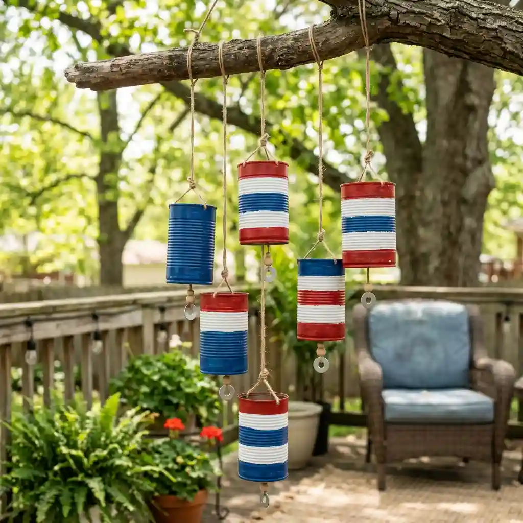 Recycled Tin Can Wind Chimes