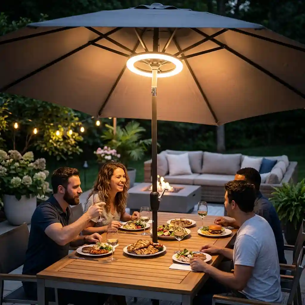Umbrella Lights for Central Dining