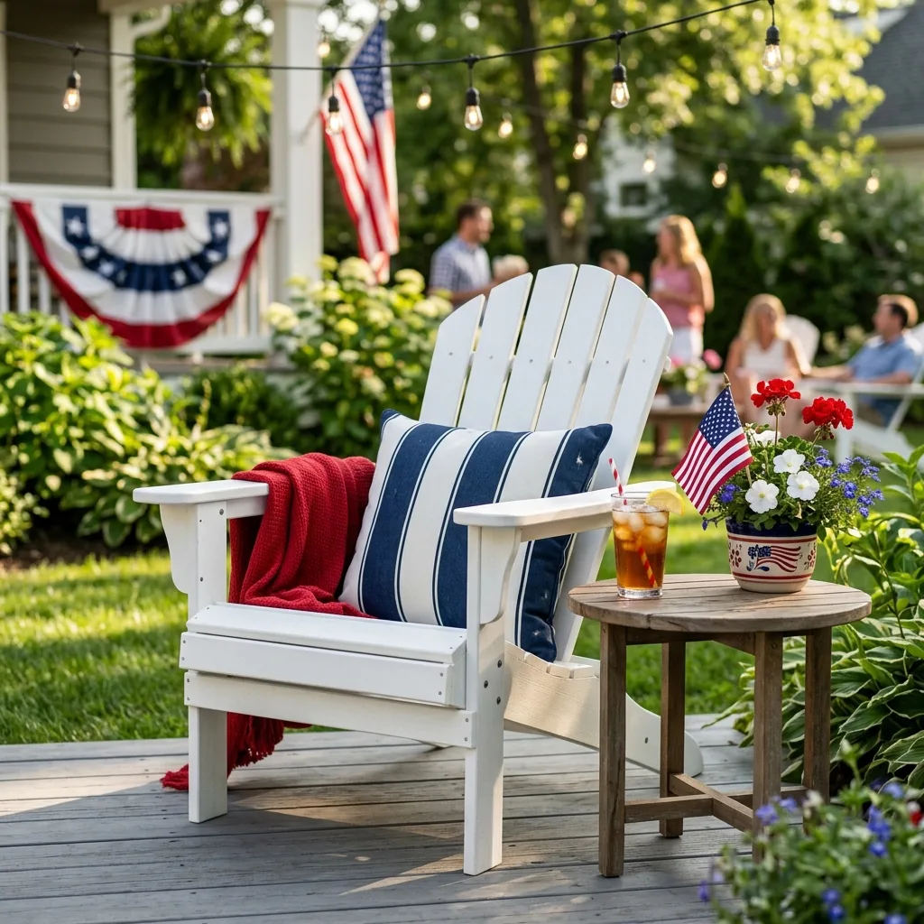 Classic White Adirondack Chair