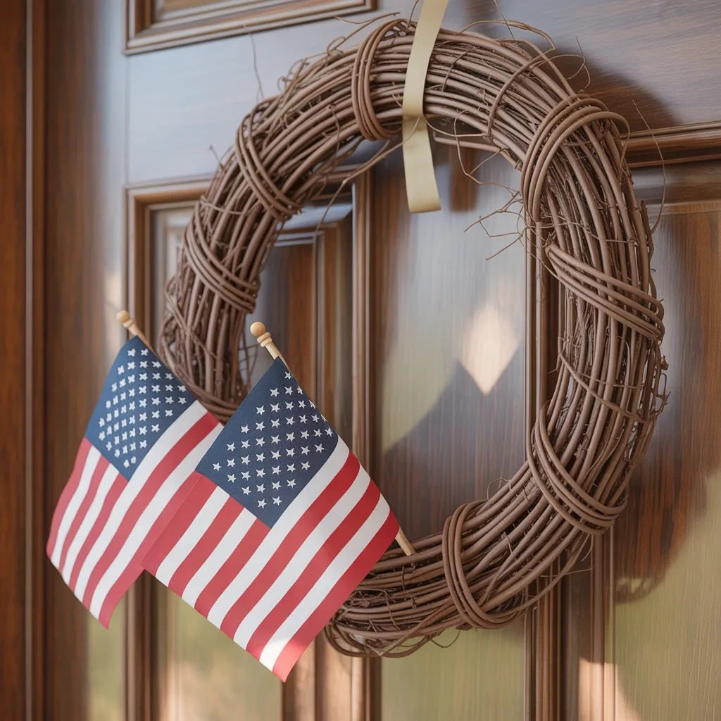 Woven into a Subtle Front Door Wre