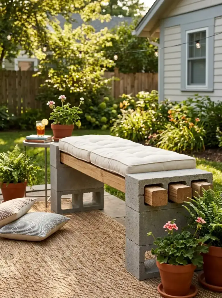 Build a DIY Cinder Block Bench