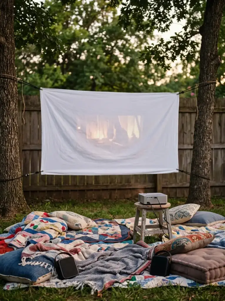 Prop Up a DIY Movie Screen