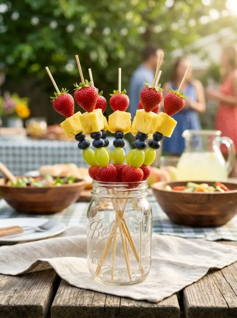 Colorful Fruit Skewers