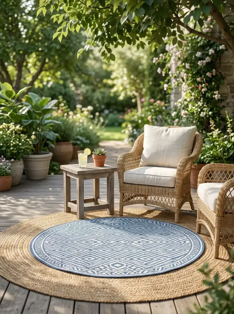 Layer Up Inexpensive Outdoor Rugs