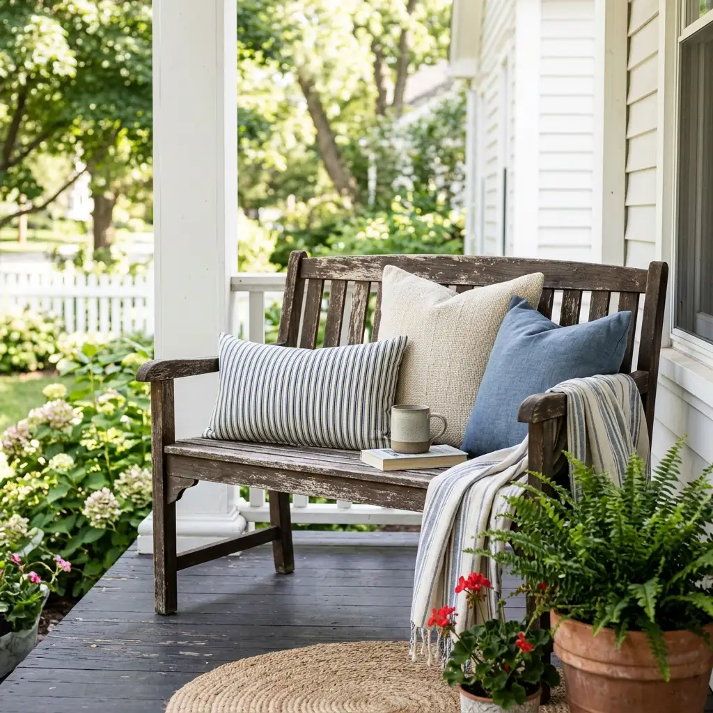 Rustic Wooden Bench