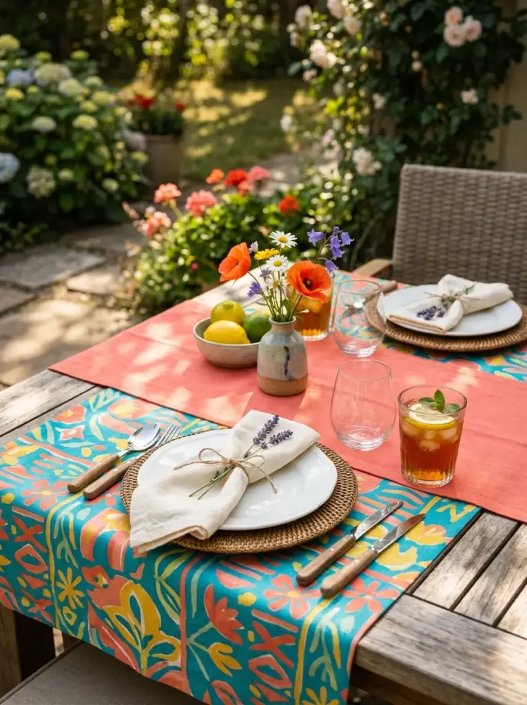 Go Bold with Colorful Table Linens