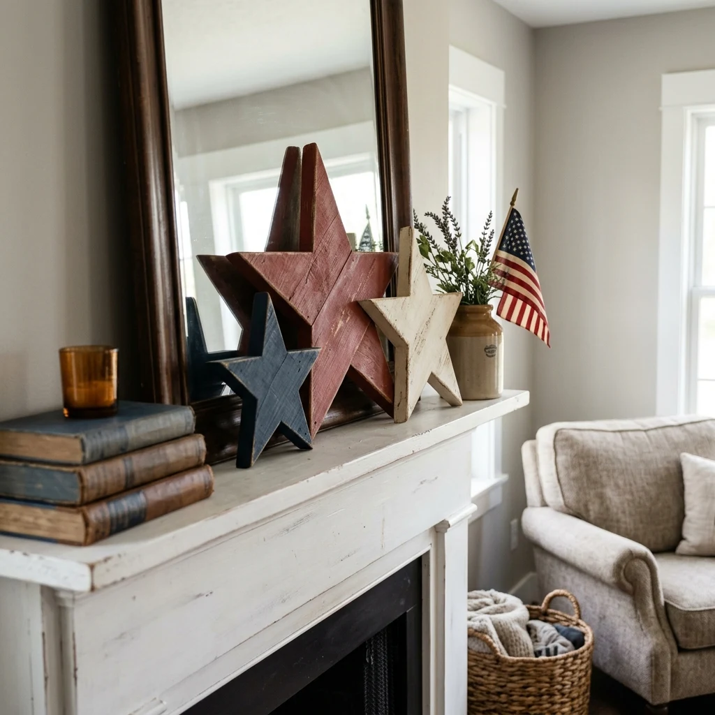 Add Antique-Inspired Wooden Stars