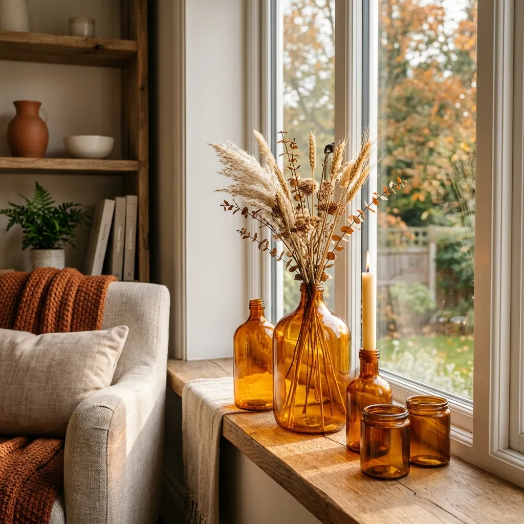 Amber Glass Accents