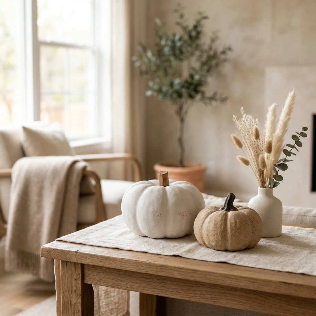 Minimalist Ceramic Pumpkin Details