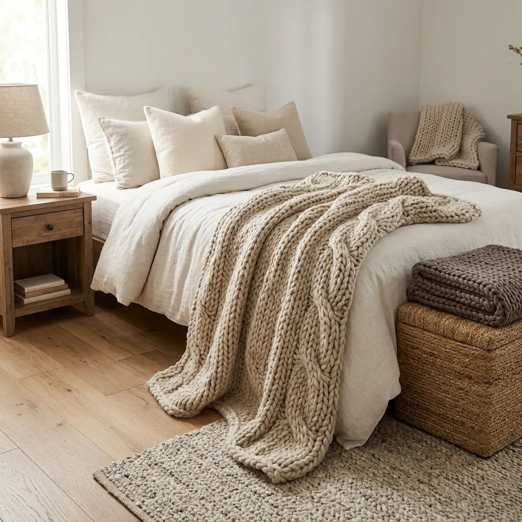 Use Chunky Knit Throws Everywhere