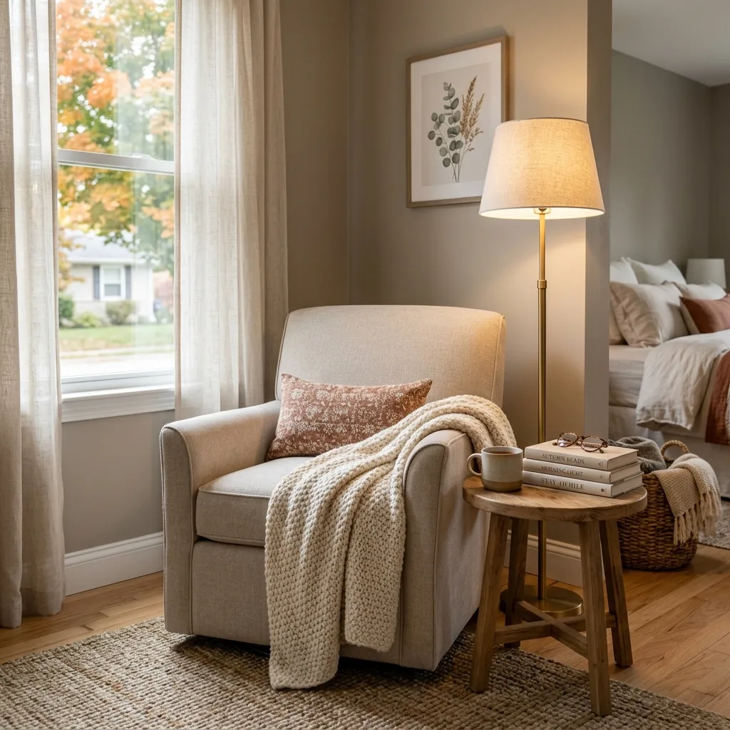 Cozy Reading Corner in Soft Tones