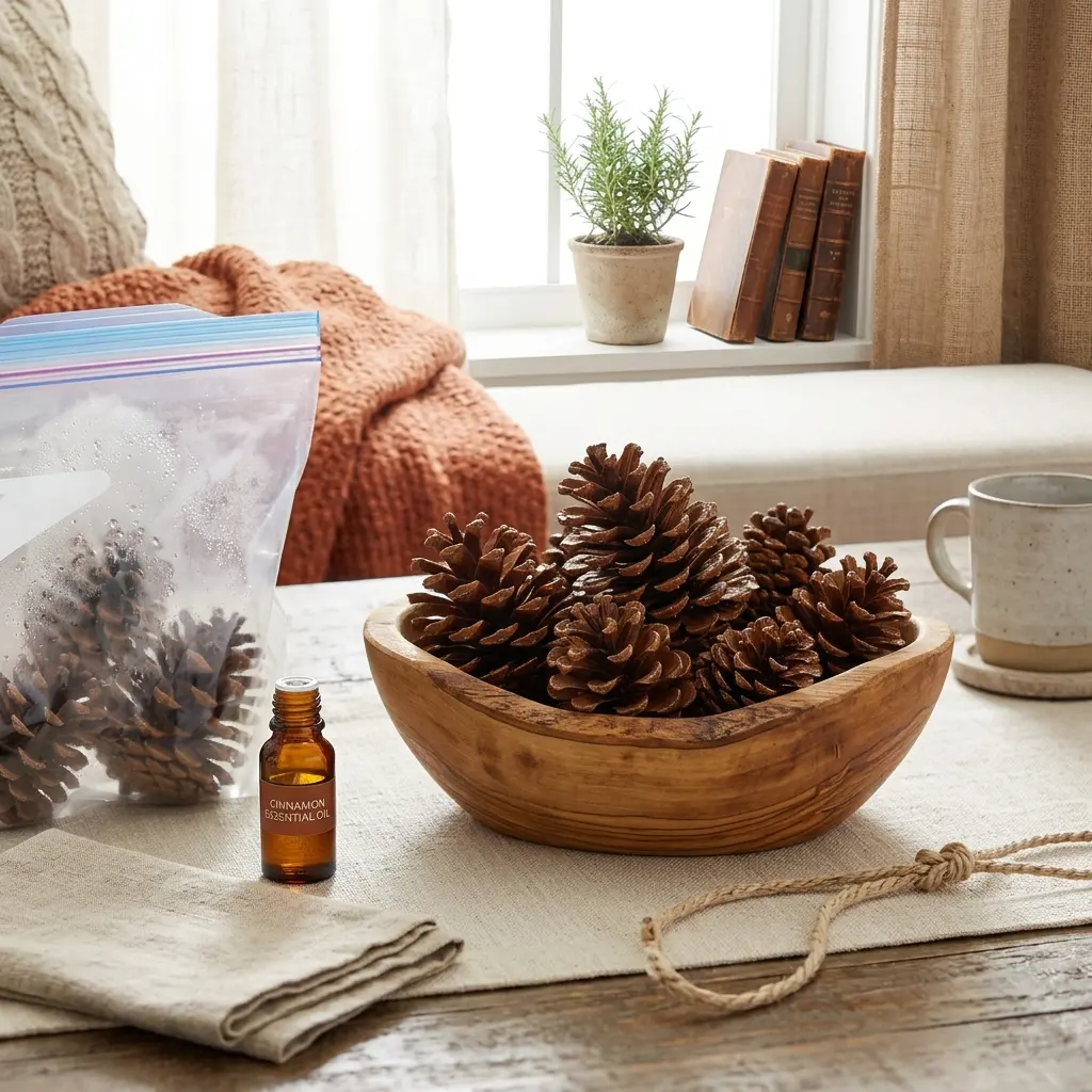 DIY Cinnamon Scented Pinecones