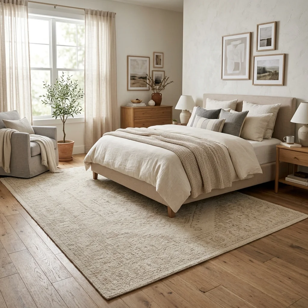 Neutral Rugs That Anchor the Space