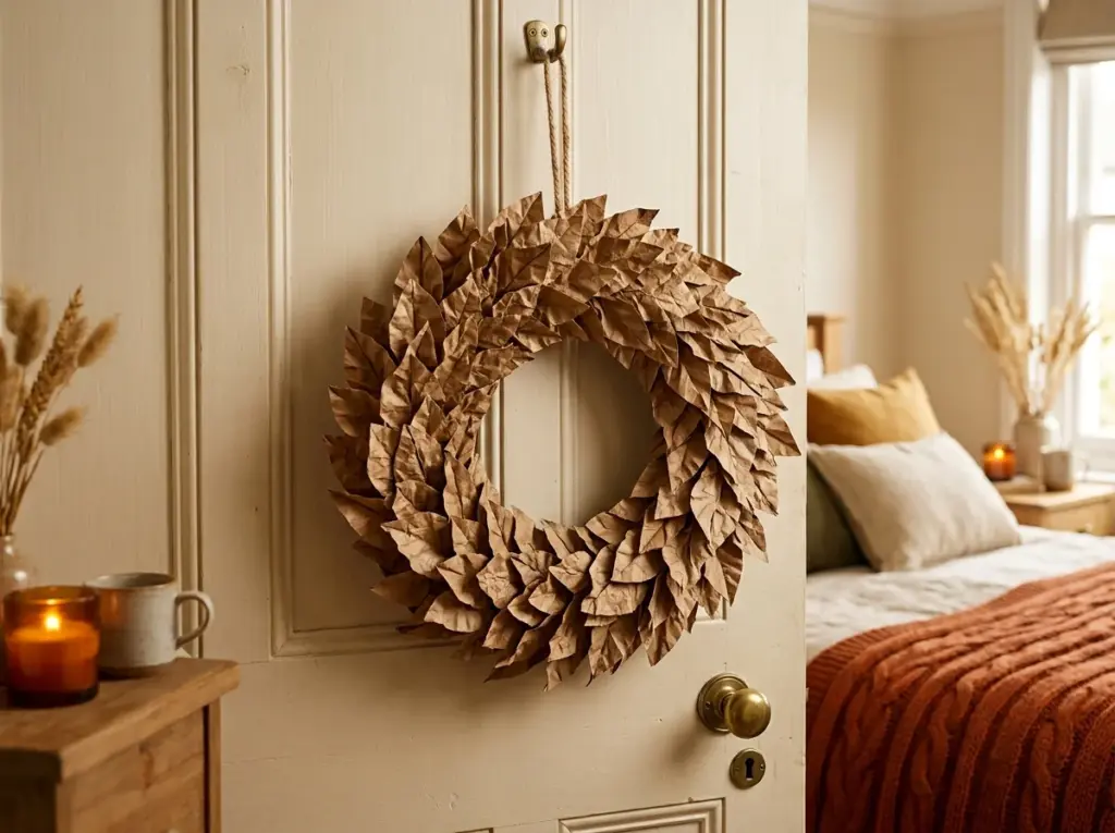 Paper Bag Autumn Wreath