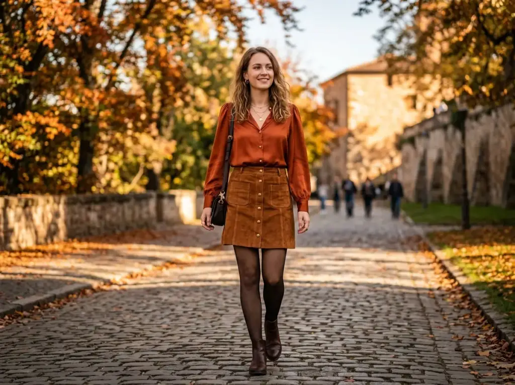 Suede Skirts and Silk Blouses