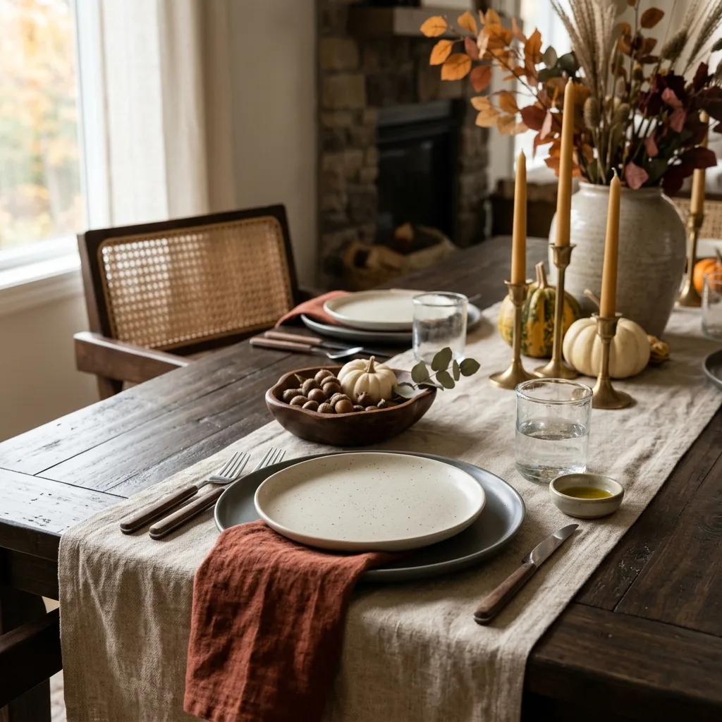 Textured Dining Table Setup