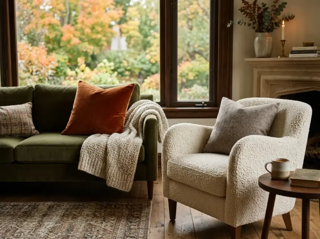 Mix Velvet and Bouclé Textures