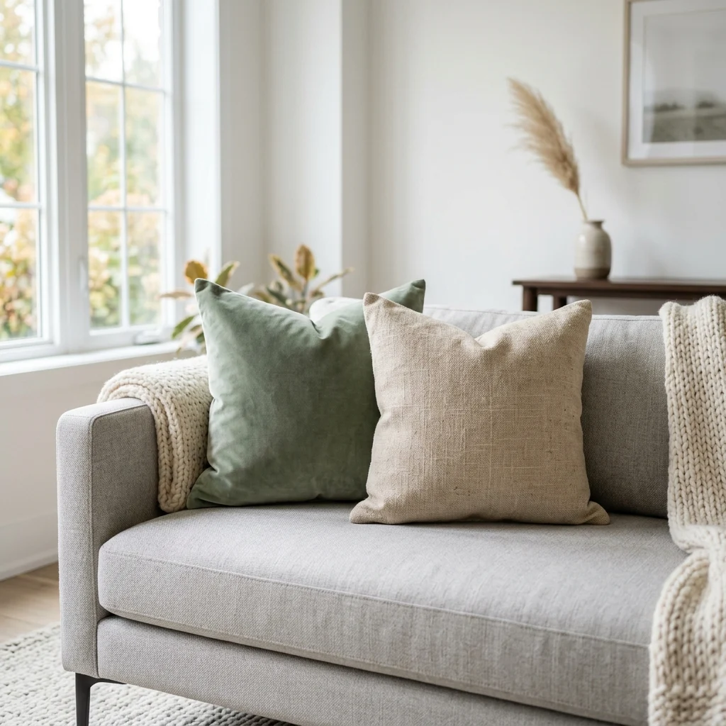 Subtle Velvet Accent Pillows